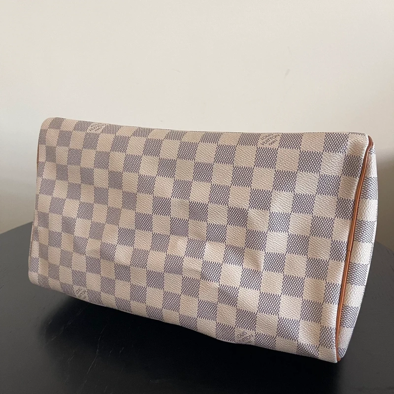 LOUIS VUITTON speedy 30 damier azur LUXE DE SECONDE MAIN AUTHENTIQUE. SAC DE LUXE LV ENTRUPY CERTIFICATE