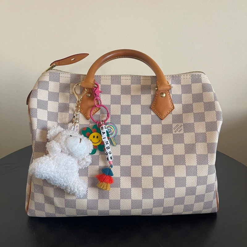 LOUIS VUITTON speedy 30 damier azur SAC DE LUXE LV. LUXE DE SECONDE MAIN AUTHENTIQUE. ENTRUPY CERTIFICATE