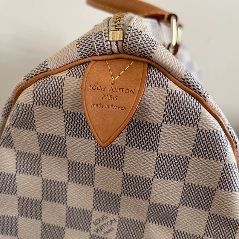 LOUIS VUITTON speedy 30 damier azur LUXE DE SECONDE MAIN AUTHENTIQUE. SAC DE LUXE LV ENTRUPY CERTIFICATE