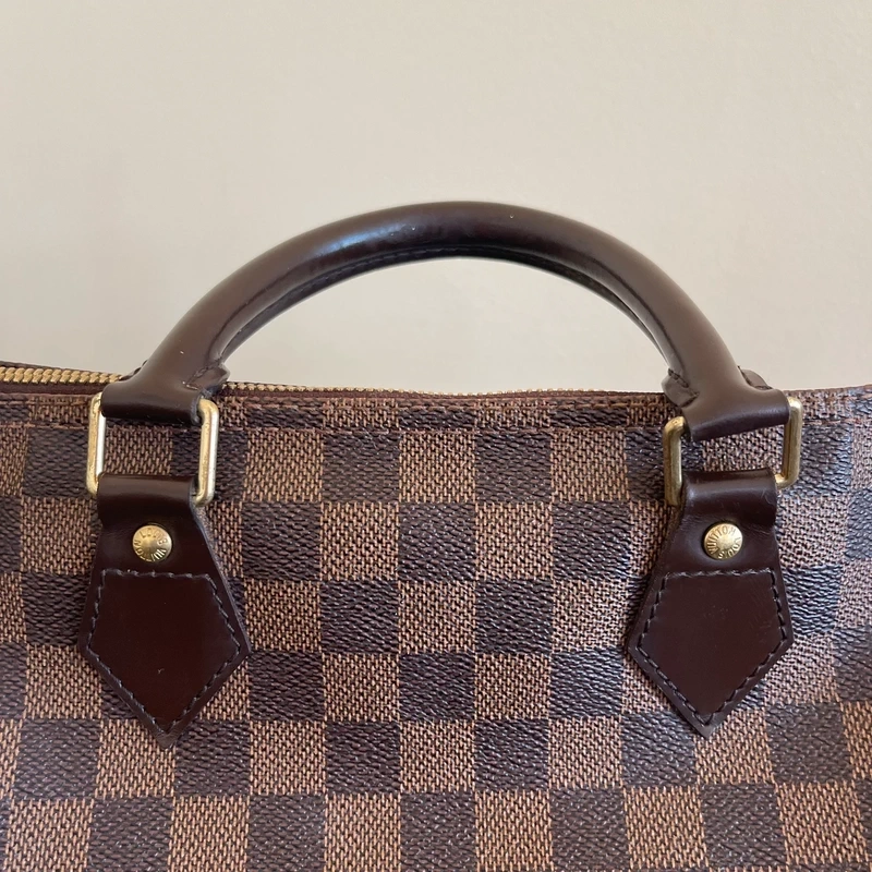 LOUIS VUITTON speedy 35 bandoulière damier ébène LUXE DE SECONDE MAIN AUTHENTIQUE. SAC DE LUXE LV