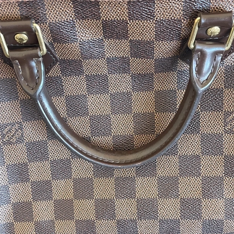 LOUIS VUITTON speedy 35 bandoulière damier ébène LUXE DE SECONDE MAIN AUTHENTIQUE. SAC DE LUXE LV