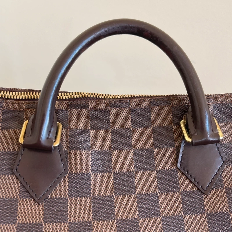 LOUIS VUITTON speedy 35 bandoulière damier ébène LUXE DE SECONDE MAIN AUTHENTIQUE. SAC DE LUXE LV