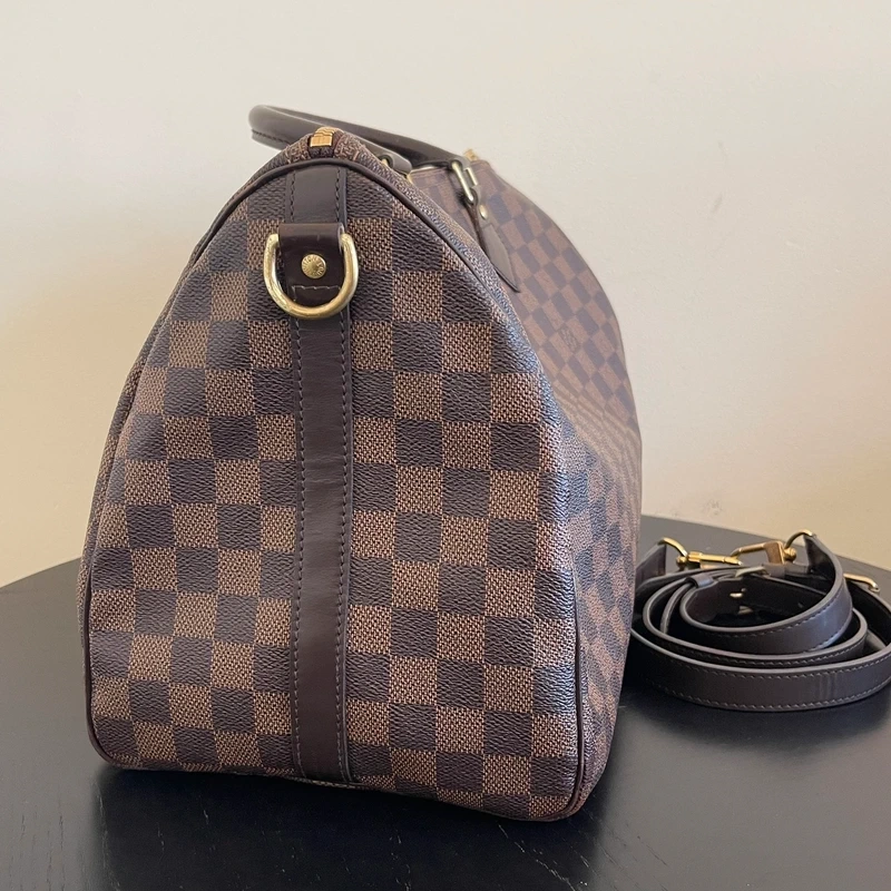 LOUIS VUITTON speedy 35 bandoulière damier ébène LUXE DE SECONDE MAIN AUTHENTIQUE. SAC DE LUXE LV