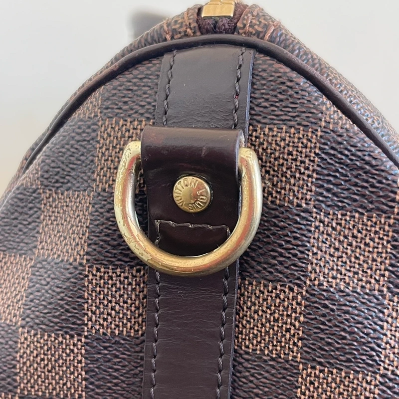 LOUIS VUITTON speedy 35 bandoulière damier ébène LUXE DE SECONDE MAIN AUTHENTIQUE. SAC DE LUXE LV
