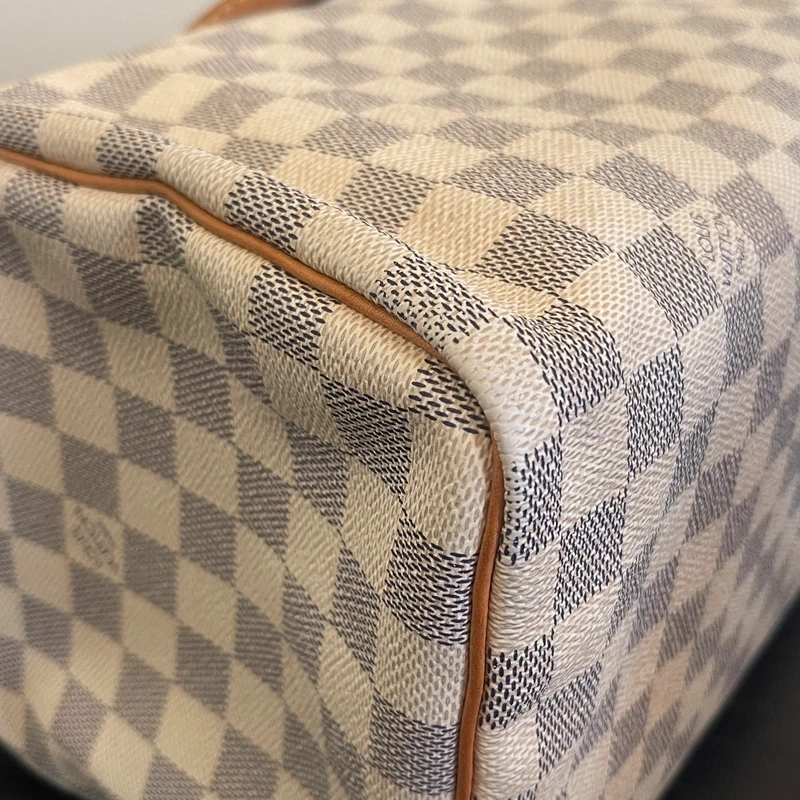 LOUIS VUITTON speedy 35 damier azur. SAC DE LUXE AUTHENTIQUE. SAC DE LUXE DE SECONDE MAIN. CERTIFICAT D'AUTHENTICITE ENTRUPY