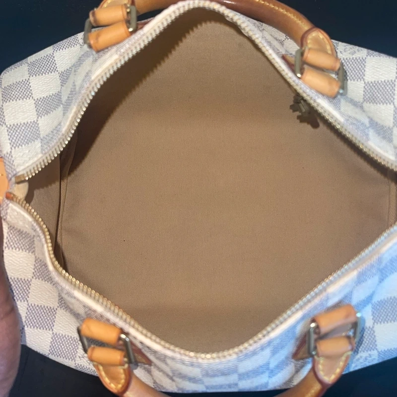 LOUIS VUITTON speedy 35 damier azur. SAC DE LUXE AUTHENTIQUE. SAC DE LUXE DE SECONDE MAIN. CERTIFICAT D'AUTHENTICITE ENTRUPY