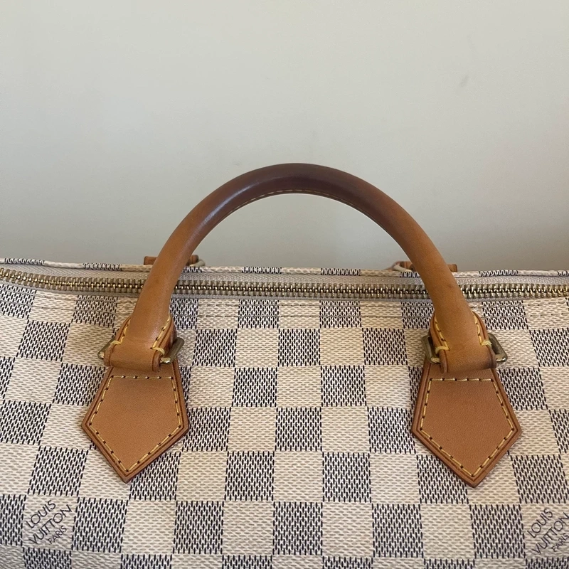LOUIS VUITTON speedy 35 damier azur. SAC DE LUXE AUTHENTIQUE. SAC DE LUXE DE SECONDE MAIN. CERTIFICAT D'AUTHENTICITE ENTRUPY