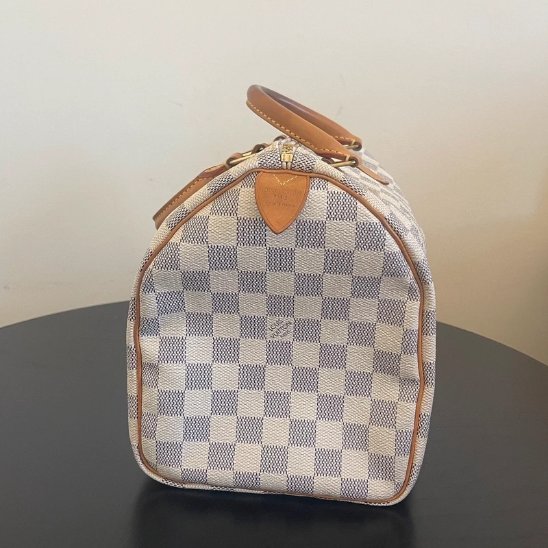 LOUIS VUITTON speedy 35 damier azur. SAC DE LUXE AUTHENTIQUE. SAC DE LUXE DE SECONDE MAIN. CERTIFICAT D'AUTHENTICITE ENTRUPY