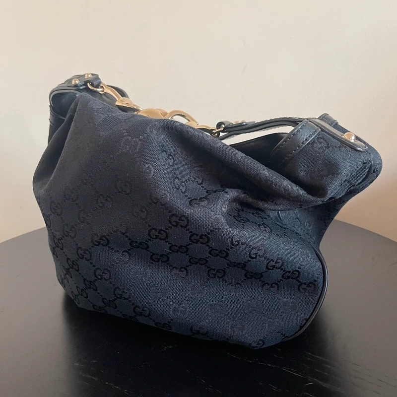 GUCCI sac hobo en toile Guccissima SAC DE LUXE LV. LUXE DE SECONDE MAIN AUTHENTIQUE. ENTRUPY CERTIFICATE
