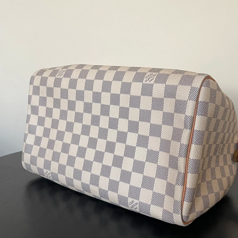 LOUIS VUITTON speedy 30 damier azur SAC DE LUXE LV. LUXE DE SECONDE MAIN AUTHENTIQUE. ENTRUPY CERTIFICATE