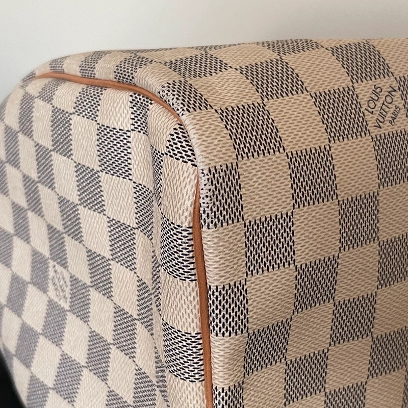 LOUIS VUITTON speedy 30 damier azur SAC DE LUXE LV. LUXE DE SECONDE MAIN AUTHENTIQUE. ENTRUPY CERTIFICATE