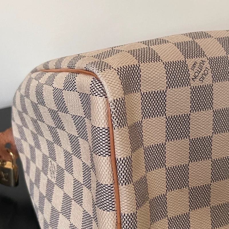LOUIS VUITTON speedy 30 damier azur SAC DE LUXE LV. LUXE DE SECONDE MAIN AUTHENTIQUE. ENTRUPY CERTIFICATE