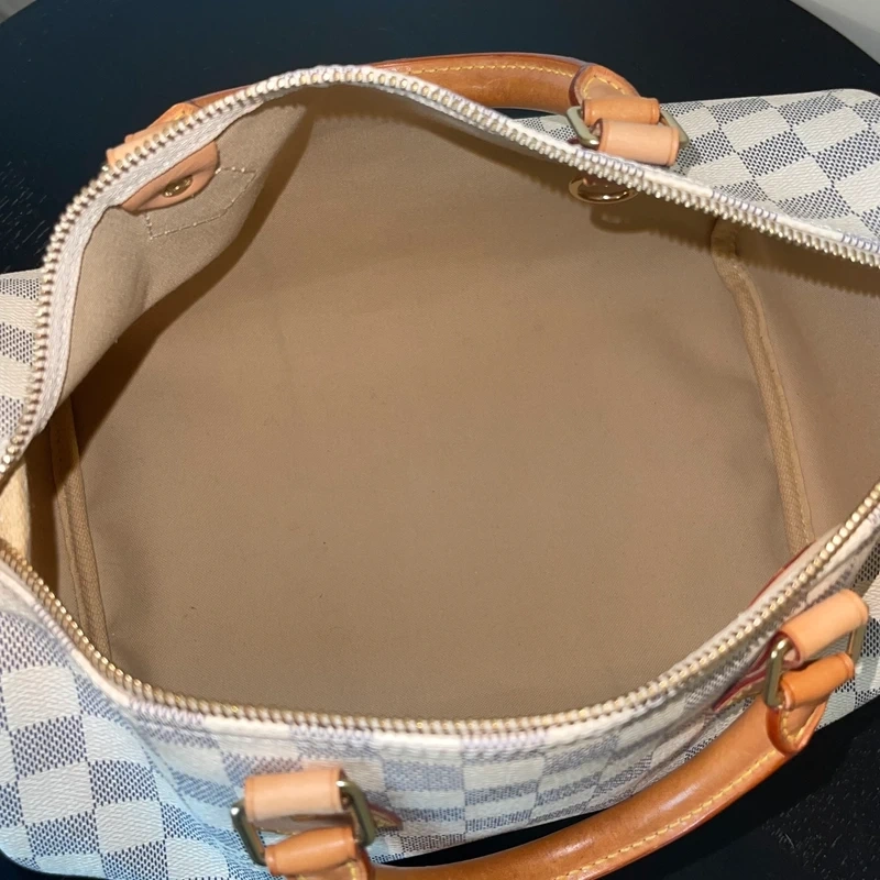 LOUIS VUITTON speedy 30 damier azur SAC DE LUXE LV. LUXE DE SECONDE MAIN AUTHENTIQUE. ENTRUPY CERTIFICATE