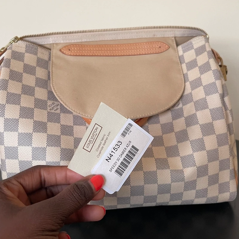 LOUIS VUITTON speedy 30 damier azur SAC DE LUXE LV. LUXE DE SECONDE MAIN AUTHENTIQUE. ENTRUPY CERTIFICATE
