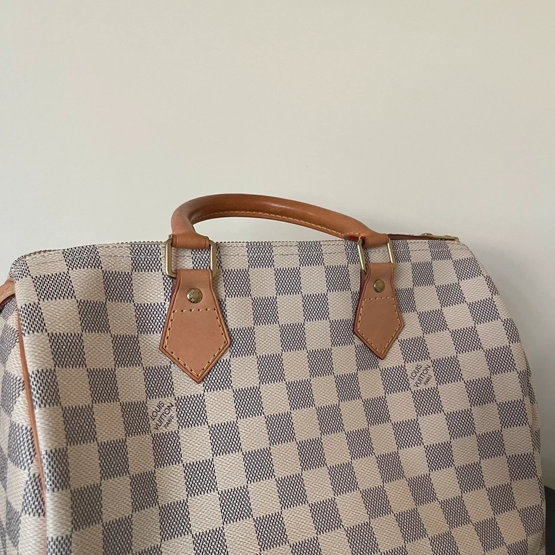 LOUIS VUITTON speedy 30 damier azur SAC DE LUXE LV. LUXE DE SECONDE MAIN AUTHENTIQUE. ENTRUPY CERTIFICATE