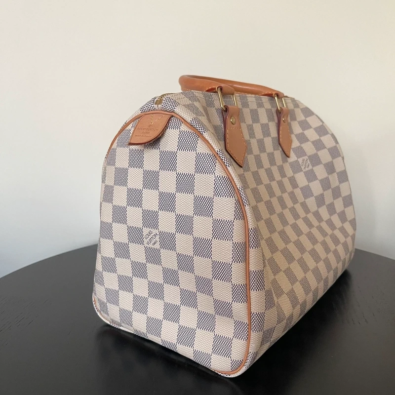 LOUIS VUITTON speedy 30 damier azur SAC DE LUXE LV. LUXE DE SECONDE MAIN AUTHENTIQUE. ENTRUPY CERTIFICATE