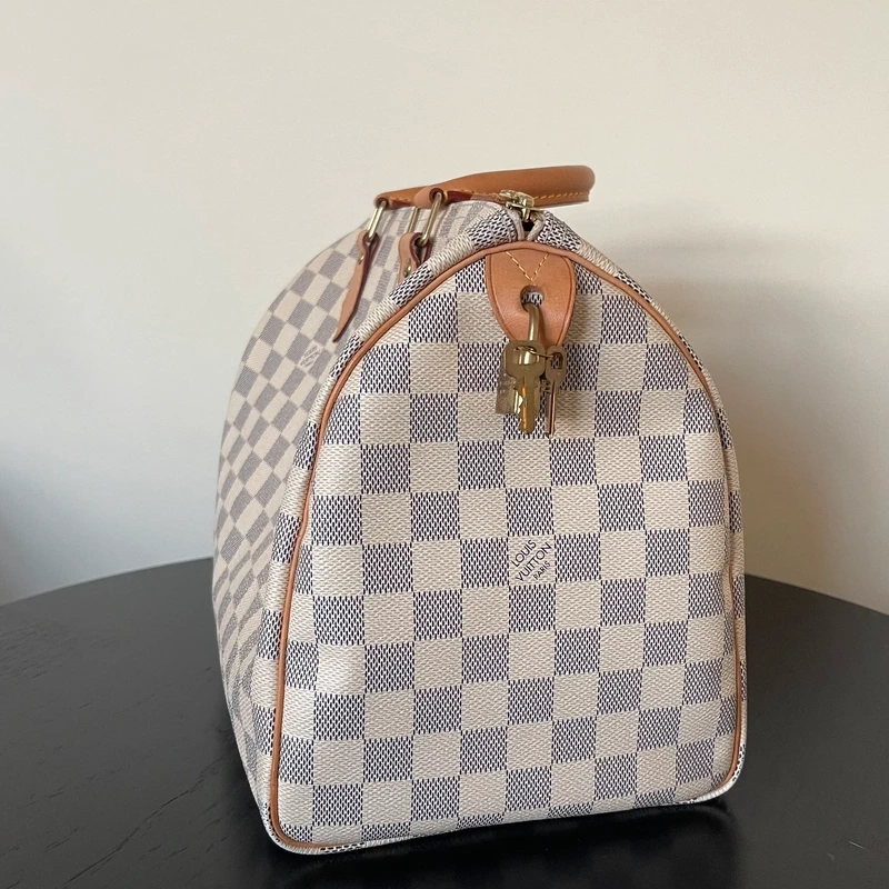 LOUIS VUITTON speedy 30 damier azur SAC DE LUXE LV. LUXE DE SECONDE MAIN AUTHENTIQUE. ENTRUPY CERTIFICATE