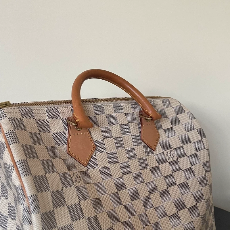 LOUIS VUITTON speedy 30 damier azur SAC DE LUXE LV. LUXE DE SECONDE MAIN AUTHENTIQUE. ENTRUPY CERTIFICATE