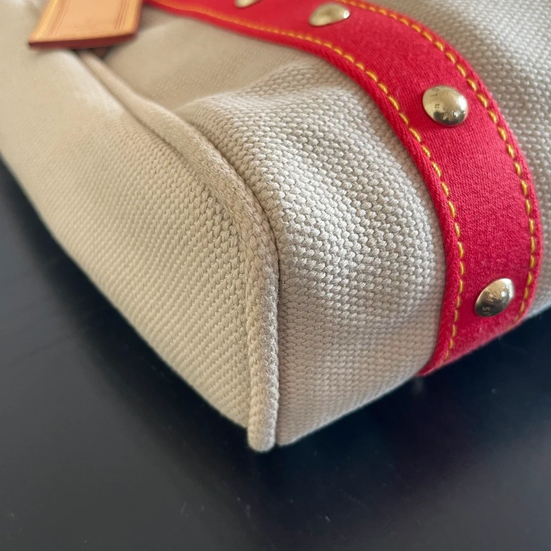 Louis Vuitton cabas antigua MM en toile beige SAC DE LUXE DE SECONDE MAIN AUTHENTIQUE. PETITE MAROQUINERIE DE LUXE. ENTRUPY CERTIFICATE