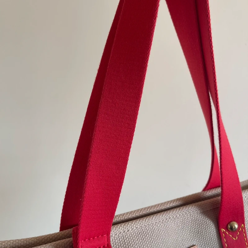 Louis Vuitton cabas antigua MM en toile beige SAC DE LUXE DE SECONDE MAIN AUTHENTIQUE. PETITE MAROQUINERIE DE LUXE. ENTRUPY CERTIFICATE