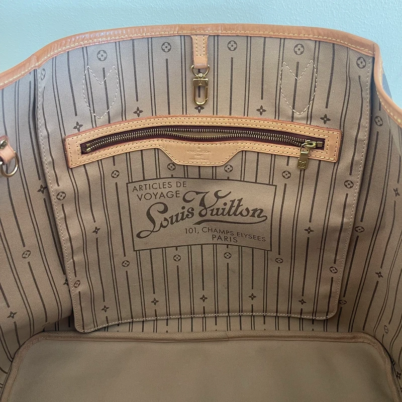 Louis Vuitton neverfull GM monogram SAC DE LUXE DE SECONDE MAIN AUTHENTIQUE. PETITE MAROQUINERIE DE LUXE. ENTRUPY CERTIFICATE
