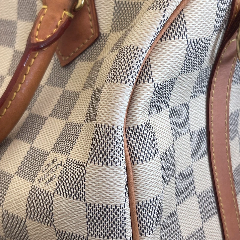Louis Vuitton speedy 25 bandoulière damier azur SAC DE LUXE DE SECONDE MAIN AUTHENTIQUE. PETITE MAROQUINERIE DE LUXE. ENTRUPY CERTIFICATE