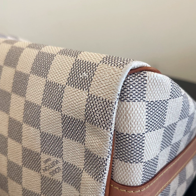 Louis Vuitton speedy 25 bandoulière damier azur SAC DE LUXE DE SECONDE MAIN AUTHENTIQUE. PETITE MAROQUINERIE DE LUXE. ENTRUPY CERTIFICATE