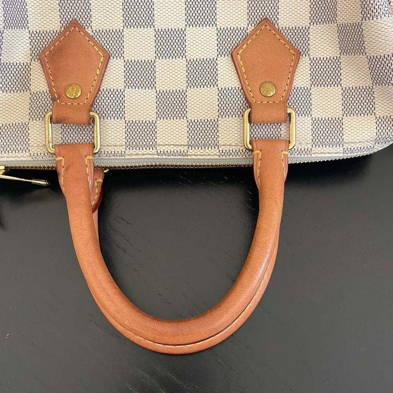 Louis Vuitton speedy 25 bandoulière damier azur SAC DE LUXE DE SECONDE MAIN AUTHENTIQUE. PETITE MAROQUINERIE DE LUXE. ENTRUPY CERTIFICATE