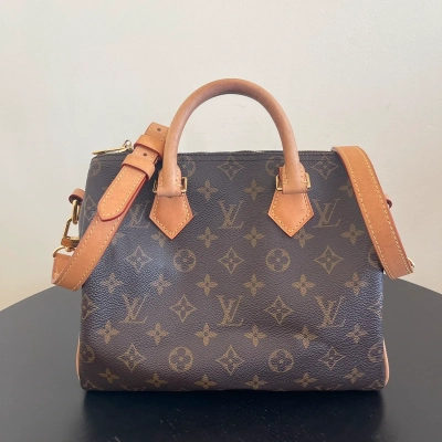 Louis Vuitton speedy 25 bandoulière monogram SAC DE LUXE DE SECONDE MAIN AUTHENTIQUE. PETITE MAROQUINERIE DE LUXE. ENTRUPY CERTIFICATE
