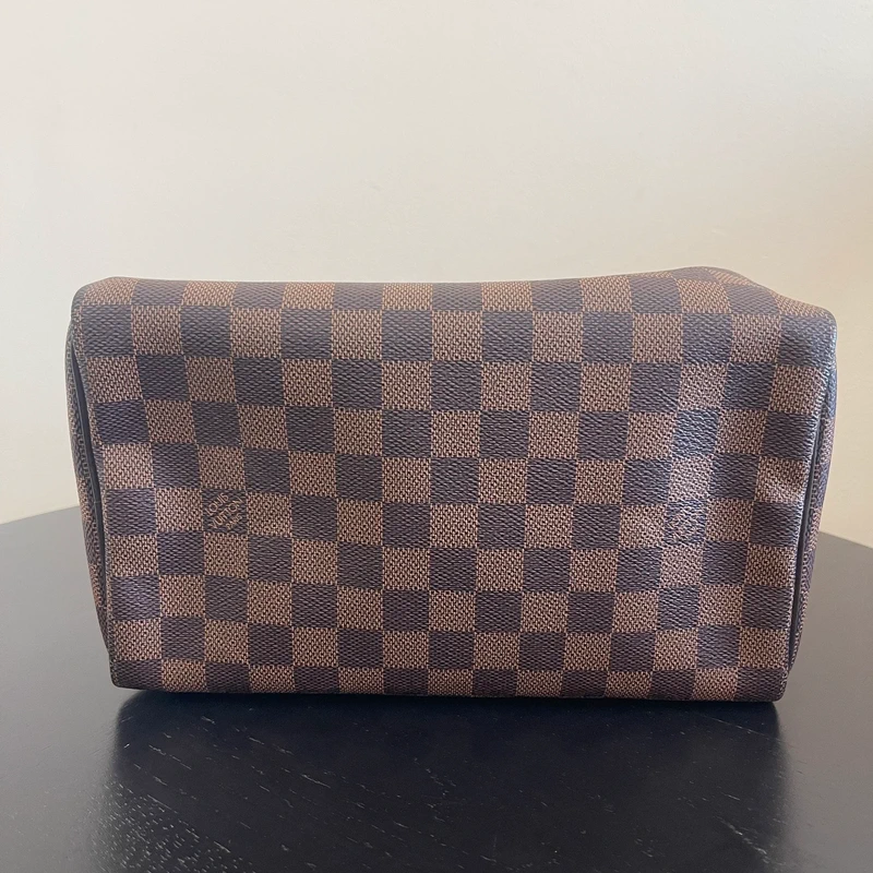 Louis Vuitton speedy 25 damier ébène SAC DE LUXE DE SECONDE MAIN AUTHENTIQUE. PETITE MAROQUINERIE DE LUXE. ENTRUPY CERTIFICATE
