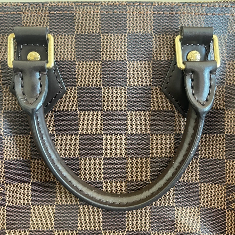 Louis Vuitton speedy 25 damier ébène SAC DE LUXE DE SECONDE MAIN AUTHENTIQUE. PETITE MAROQUINERIE DE LUXE. ENTRUPY CERTIFICATE