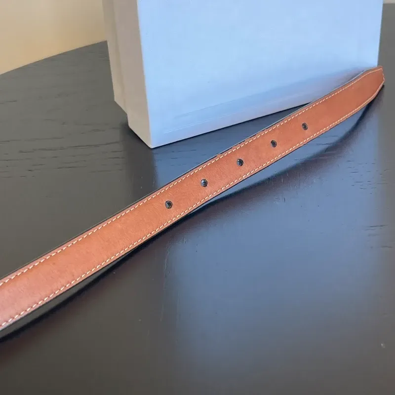 CELINE ceinture Triomphe en cuir de veau naturel & dorée 75 cm - détail du produit 4