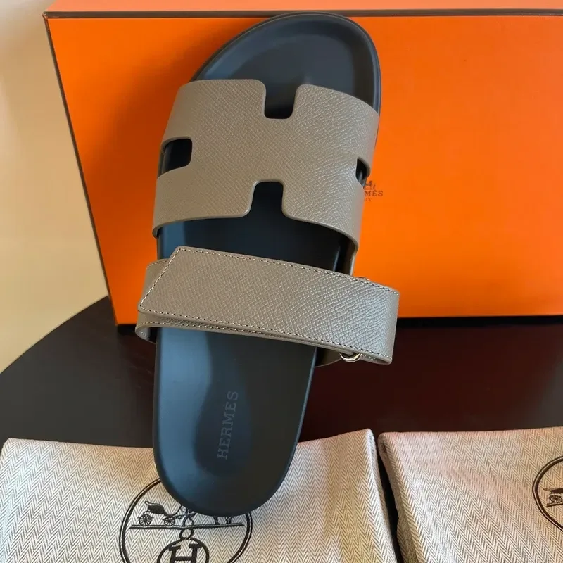 HERMES sandales Chypre en cuir étoupe 39 - détail du produit 2