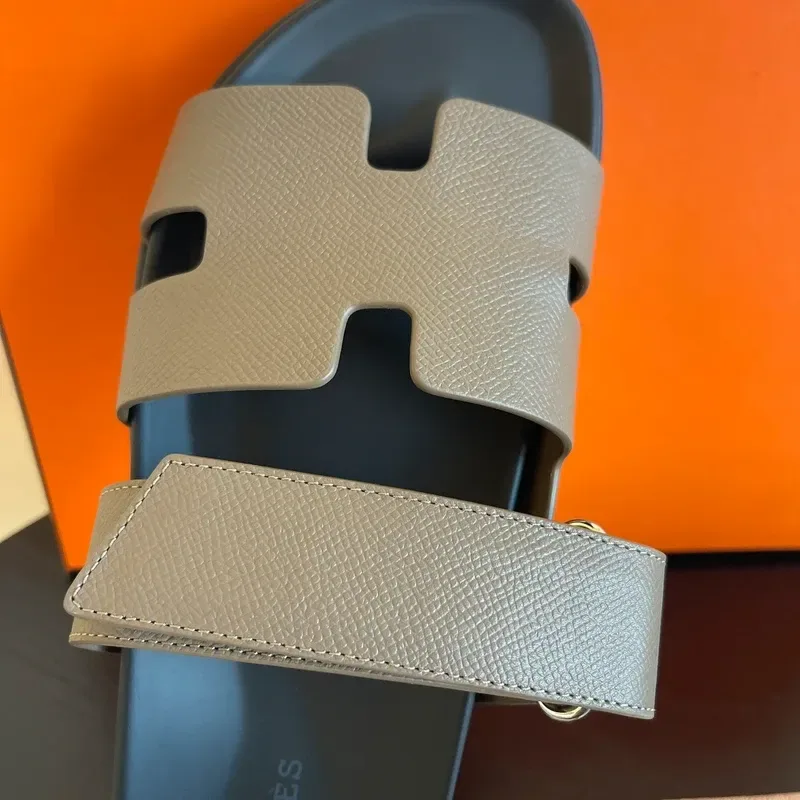 HERMES sandales Chypre en cuir étoupe 39 - détail du produit 3
