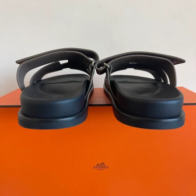 HERMES sandales Chypre en cuir étoupe 39 - détail du produit 14