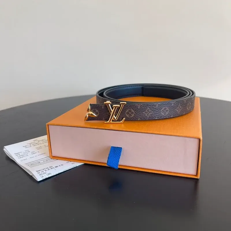 LOUIS VUITTON ceinture pretty 20 cm réversible monogram noir - vue principale