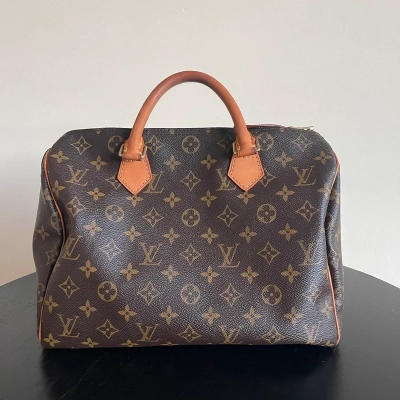 LOUIS VUITTON speedy 30 monogram SAC DE LUXE LV. LUXE DE SECONDE MAIN AUTHENTIQUE. ENTRUPY CERTIFICATE