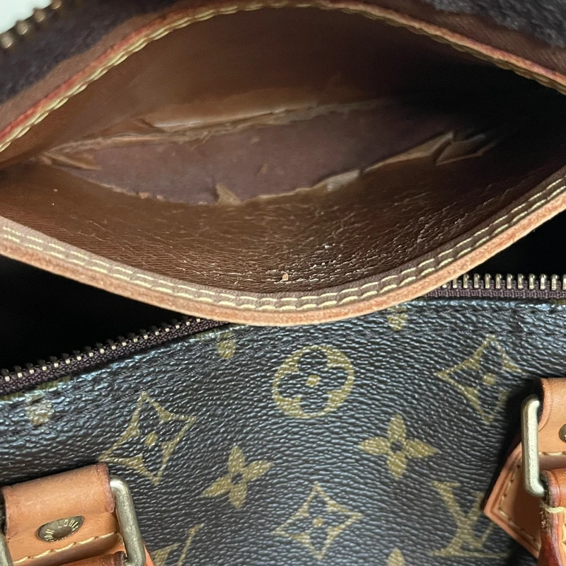 LOUIS VUITTON speedy 30 monogram SAC DE LUXE LV. LUXE DE SECONDE MAIN AUTHENTIQUE. ENTRUPY CERTIFICATE